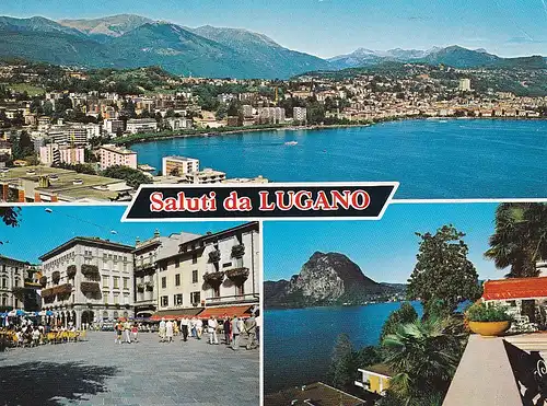 1808 - Schweiz - Switzerland , Suisse , Lugano , Mehrbildkarte - gelaufen 1995