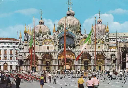 1813 - Italien - Venezia , Venedig , Basilica di San S. Marco , Basilika - gelaufen 1991