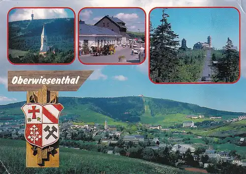 1857 - Deutschland - Oberwiesenthal , Erzgebirge , Kurort , Mehrbildkarte - gelaufen 2003