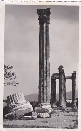1900 - Griechenland - Athen , antike Säule - gelaufen