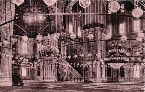 1901 - Ägypten - Kairo , Cairo , Interior of Mohamed Aly Mosque , Moschee - gelaufen