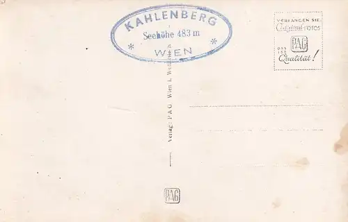 1908 - Österreich - Wien , Vienna , Kahlenberg , Höhenstraße , Höhenstrasse , Mehrbildkarte - nicht gelaufen