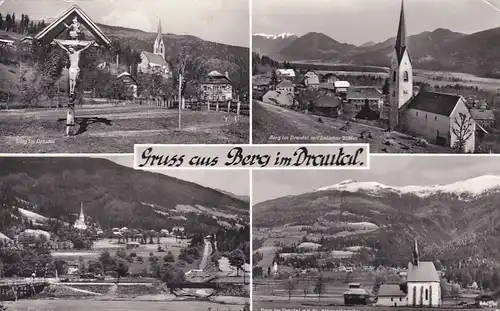 1925 - Österreich - Kärnten , Berg im Drautal , Mehrbildkarte - gelaufen 1960