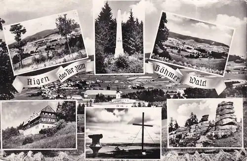 1934 - Österreich - Oberösterreich , Aigen , das Tor zum Böhmer Wald , Mehrbildkarte - gelaufen 1961