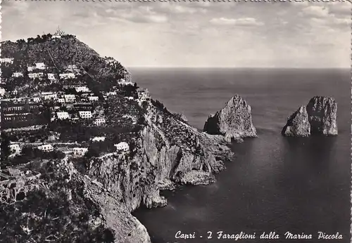 1941 - Italien - Capri , Faraglioni dalla Marina Piccola , Küste , Felsen , Panorama - nicht gelaufen