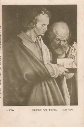 1952 - Deutschland - München , Johannes und Petrus , Dürer - nicht gelaufen