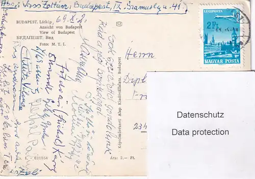 1953 - Ungarn - Hungary , Budapest , Latkep , Ansicht , View  - gelaufen 1969