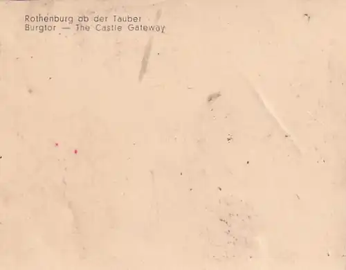 1966 - Deutschland - Bayern , Rothenburg ob der Tauber , Burgtor , Kleinformat