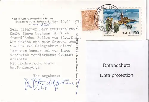 2010 - Italien - Bressanone , Brixen , Casa di Cura Guggenberg Kurhaus , Linea del Brennero - gelaufen 1979