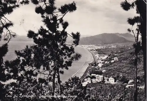 2030 - Italien - Cavi di Lavagna , Panorama della Pineta , Pinaie - gelaufen 1957