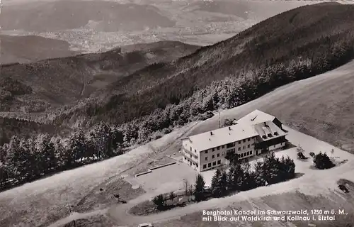 2039 - Deutschland - Berghotel Kandel im Schwarzwald mit Blick auf Waldkirch und Kollnau im Elztal - gelaufen 1962