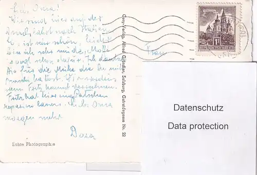 2044 - Österreich - Tirol , Osttirol , Lienz , Stadtplatz , Hotel Post , Hotel Traube , R. Geiger , Auto - gelaufen 1958