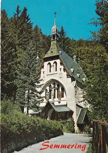 2050 - Österreich - Niederösterreich , Semmering , Kurort , Pfarrkirche zur heiligen Familie , hl. - gelaufen 1977