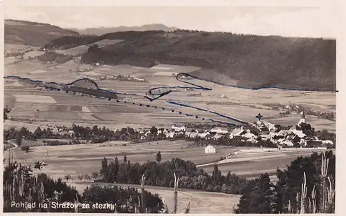 2063 - Tschechoslowakei - Czech , Tschechien , Pohled na Strazov ze stezky - gelaufen 1942