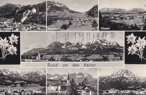 2078 - Österreich - Tirol , Kaisergebirge , Rund um den Kaiser , Mehrbildkarte - gelaufen