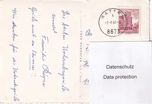 2079 - Österreich - Steiermark , Ratten , Gasthof zur Post J. Albert - gelaufen 1968