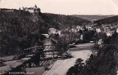 2093 - Österreich - Niederösterreich , Rosenburg , Kamptal , Schloß , Brücke - gelaufen