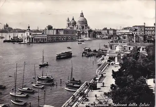 2117 - Italien - Venezia , Venedig , Basilica Madonna della Salute - gelaufen 1957
