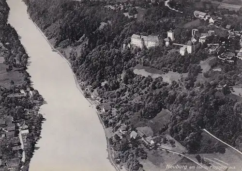 2126 - Deutschland - Neuburg am Inn , Panorama aus der Luft - nicht gelaufen