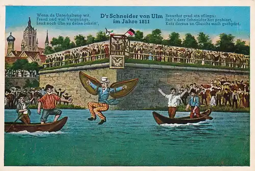 2161 - Deutschland - Ulm an der Donau , D'r Schneider von Ulm im Jahre 1811 - gelaufen 1972