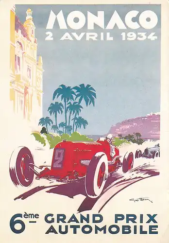 2165 - Frankreich - Mougins , Musee de L'Automobiliste , Grand Prix de Monaco 1934 - gelaufen 1992