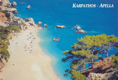 2173 - Griechenland - Greece , Karpathos , Apella , Strand - gelaufen