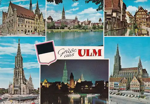 2205 - Deutschland - Ulm an der Donau , Mehrbildkarte - gelaufen 1968