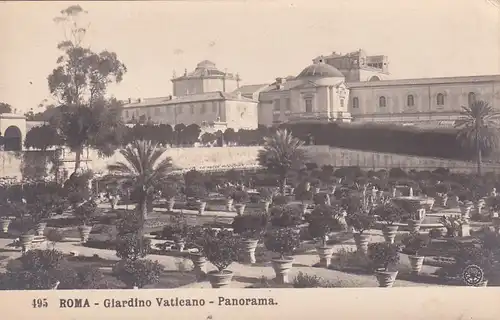 2211 - Italien - Rom , Roma , Giardino Vaticano , Panorama , Garten - nicht gelaufen