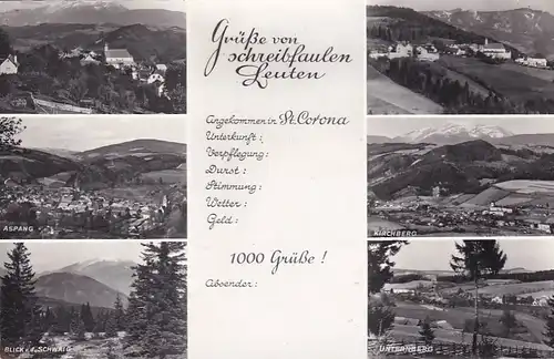 2222 - Österreich - Niederösterreich , St. Corona am Wechsel , Mehrbildkarte - gelaufen
