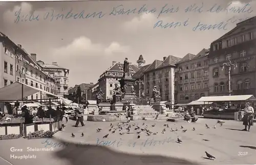 2223 - Österreich - Steiermark , Graz , Hauptplatz - gelaufen 1959