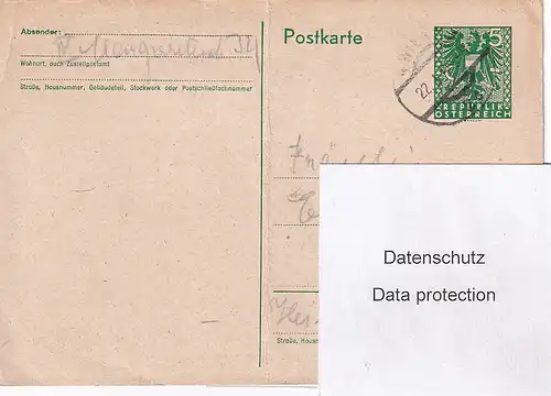 2232 - Österreich - Ganzsache Österreich - gelaufen 1946