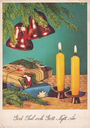 2238 - Schweden - god jul och gott nytt ar , Frohe Weichnachten und ein glückliches neues Jahr - gelaufen 1963