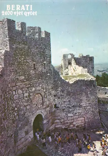 2242 - Albanien - Berati , Porta e kalase , Schloß Burg Eingang - nicht gelaufen