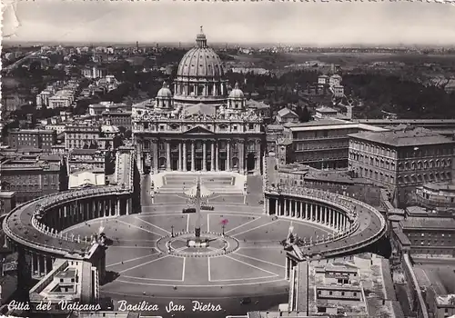 2247 - Italien - Roma , Rom , Citta del Vaticano , Basilica San Pietro - gelaufen 1953