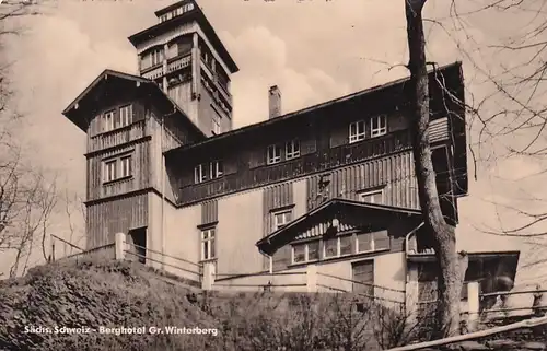 2266 - Deutschland - Sachsen , Sächsische Schweiz , Berghotel Großer Winterberg - gelaufen 1969