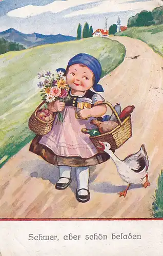 2285 - Österreich - Schwer aber schön beladen , Motiv - gelaufen 1941