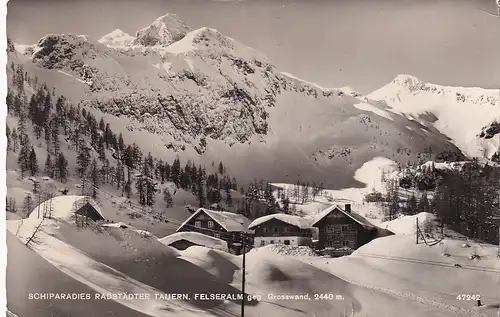 2291 - Österreich - Radstädter Tauern , Felseralm gegen Grosswand - gelaufen 1961