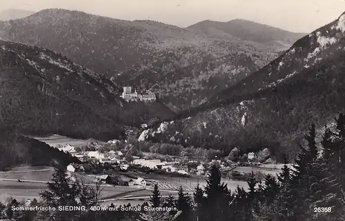 2298 - Österreich - Sieding mit Schloß Stixenstein , Sommerfrische - gelaufen 1972