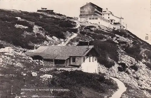 2307 - Österreich - Berghotel u. Station am Feuerkogel - gelaufen 1953