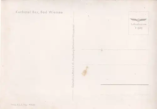 2314 - Deutschland - Bayern , Bad Wiessee , Kurhotel Rex - nicht gelaufen