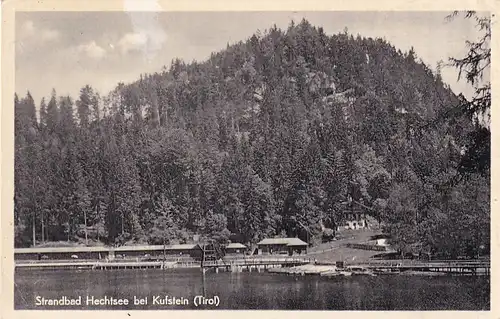 2337 - Österreich - Tirol , Strandbad Hechtsee bei Kufstein - gelaufen 1958