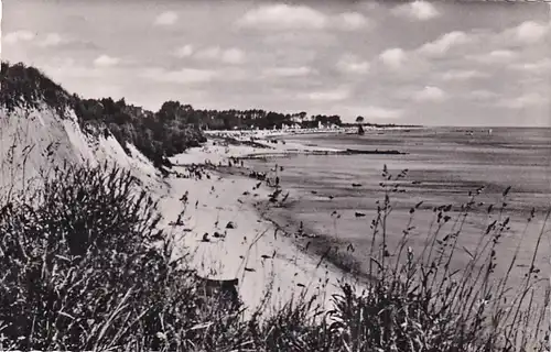 2339 - Deutschland - Ostseebad Grömitz , Hohes Ufer , Strand - gelaufen 1961