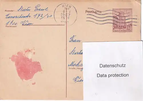 2341 - Österreich - Wien , Ganzsache , Wien - Wien - gelaufen 1967