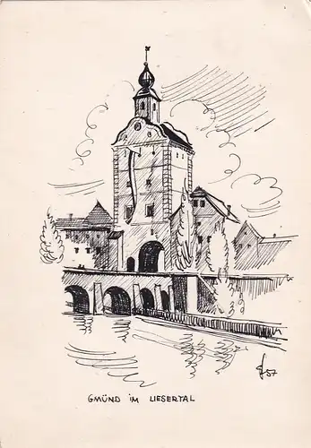 2348 - Österreich - Kärnten , Gmünd im Liesertal - gelaufen 1957