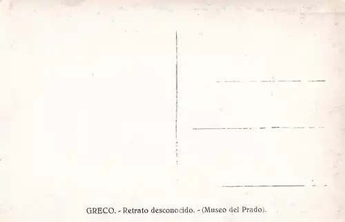 2352 - Spanien - Museo del Prado , Greco , Caballero Desconocido , Retrato - nicht gelaufen