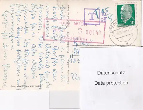 2357 - Deutschland - Sachsen , Kurort Oberbärenburg , Erzgebirge , Nachgebühr Stempel - gelaufen 1969