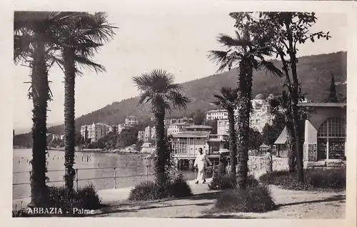 2376 - Italien - Abbazia , Palme - gelaufen