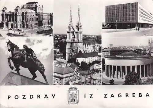 2405 - Jugoslawien - Kroatien , Zagreb , Mehrbildkarte - gelaufen 1961