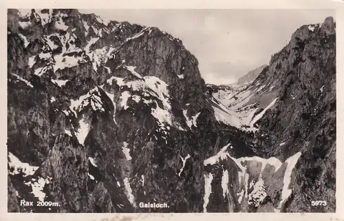 2419 - Österreich - Niederösterreich , Rax , Gaisloch - nicht gelaufen