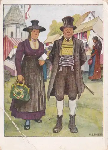 2427 - Österreich - Ostmärkische Volkstrachten , Oberdonau - Kremstal , Künstlerkarte - nicht gelaufen